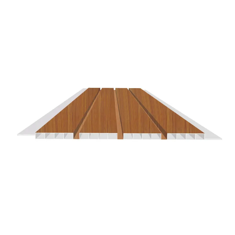 POLYWOOD PANELLING PPN1223-HP51904-2 ORANGE WOOD PVC 3 GROOVE LAMINATED